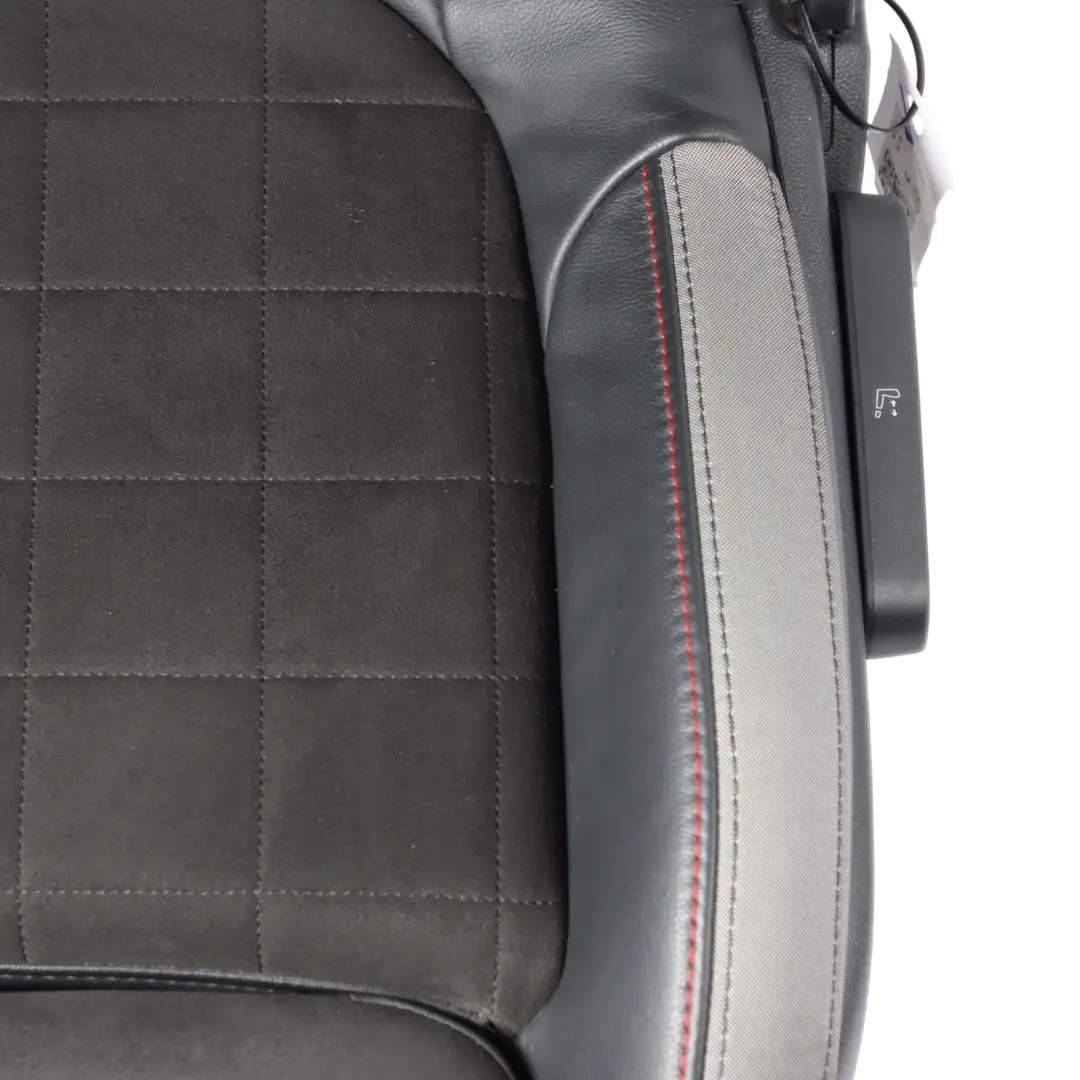 Front Left N/S Heated Alcantara Leather Dinamica Carbon Black to Mini F55 JCW Seat with Part number 9471297 Mini F55 JCW Seat Front Left N/S Heated Alcantara Leather Dinamica Carbon Black - SKU 9471297 - Part number 9471297