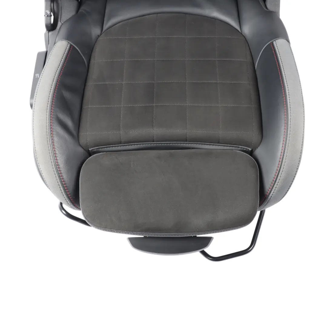 Front Right O/S Heated Alcantara Leather Dinamica Carbon Black to Mini F56 JCW Seat with Part number 9471298 Mini F56 JCW Seat Front Right O/S Heated Alcantara Leather Dinamica Carbon Black - SKU 9471298-1 - Part number 9471298