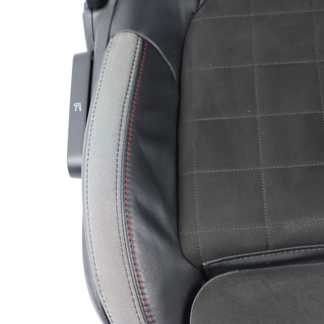 Front Right O/S Heated Alcantara Leather Dinamica Carbon Black to Mini F56 JCW Seat with Part number 9471298 Mini F56 JCW Seat Front Right O/S Heated Alcantara Leather Dinamica Carbon Black - SKU 9471298-1 - Part number 9471298
