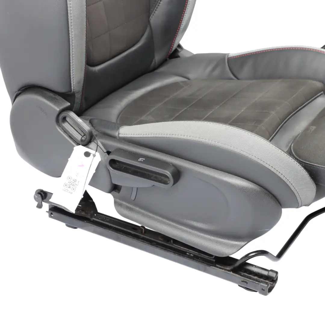 Front Right O/S Heated Alcantara Leather Dinamica Carbon Black to Mini F55 JCW Seat with Part number 9471298 Mini F55 JCW Seat Front Right O/S Heated Alcantara Leather Dinamica Carbon Black - SKU 9471298 - Part number 9471298