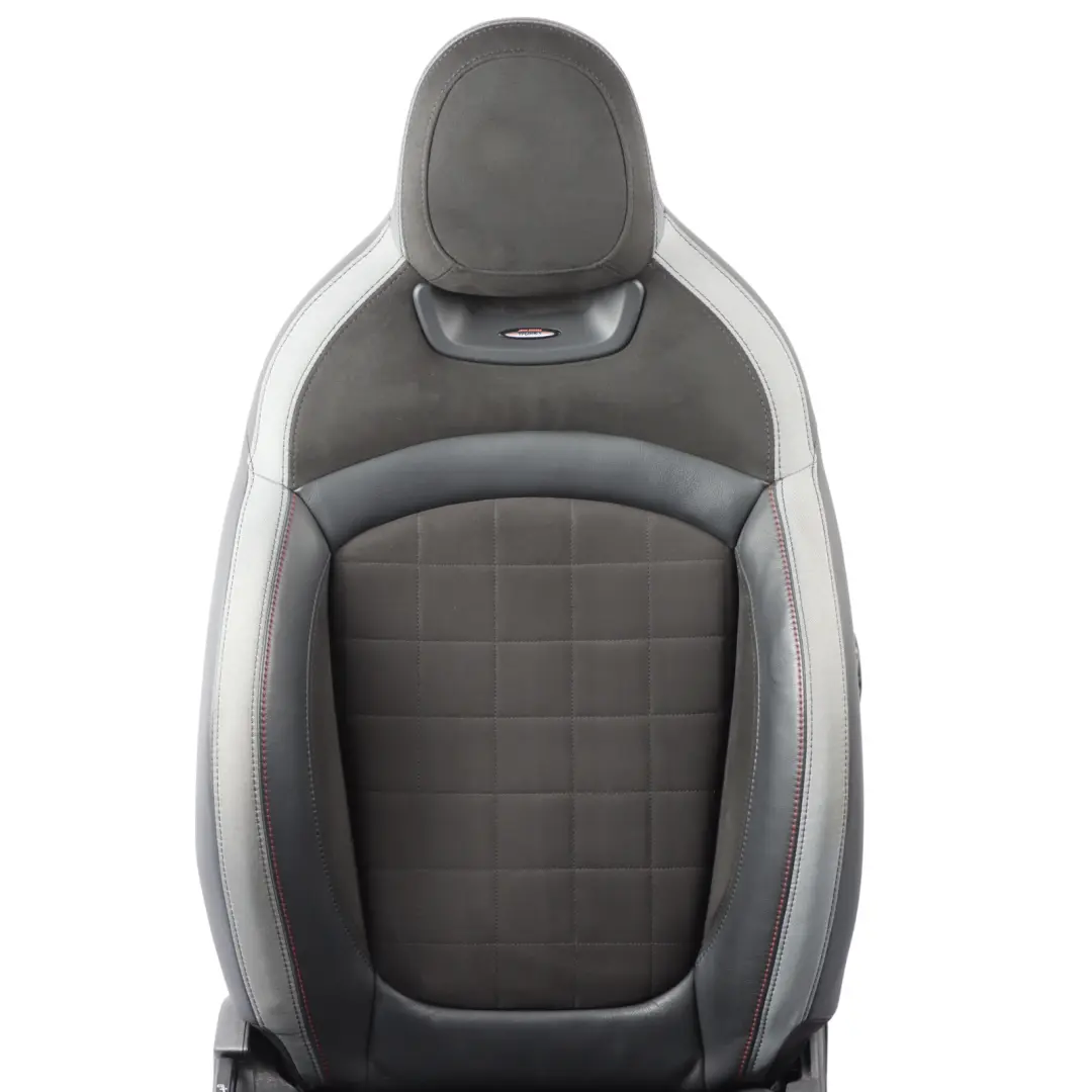 Front Right O/S Heated Alcantara Leather Dinamica Carbon Black to Mini F55 JCW Seat with Part number 9471298 Mini F55 JCW Seat Front Right O/S Heated Alcantara Leather Dinamica Carbon Black - SKU 9471298 - Part number 9471298