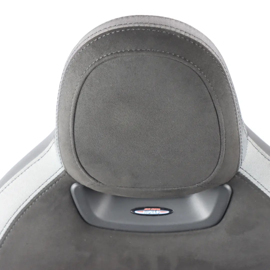 Front Right O/S Heated Alcantara Leather Dinamica Carbon Black to Mini F55 JCW Seat with Part number 9471298 Mini F55 JCW Seat Front Right O/S Heated Alcantara Leather Dinamica Carbon Black - SKU 9471298 - Part number 9471298