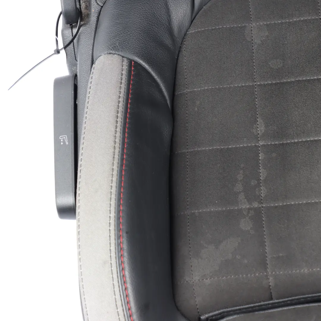 Front Right O/S Heated Alcantara Leather Dinamica Carbon Black to Mini F55 JCW Seat with Part number 9471298 Mini F55 JCW Seat Front Right O/S Heated Alcantara Leather Dinamica Carbon Black - SKU 9471298 - Part number 9471298