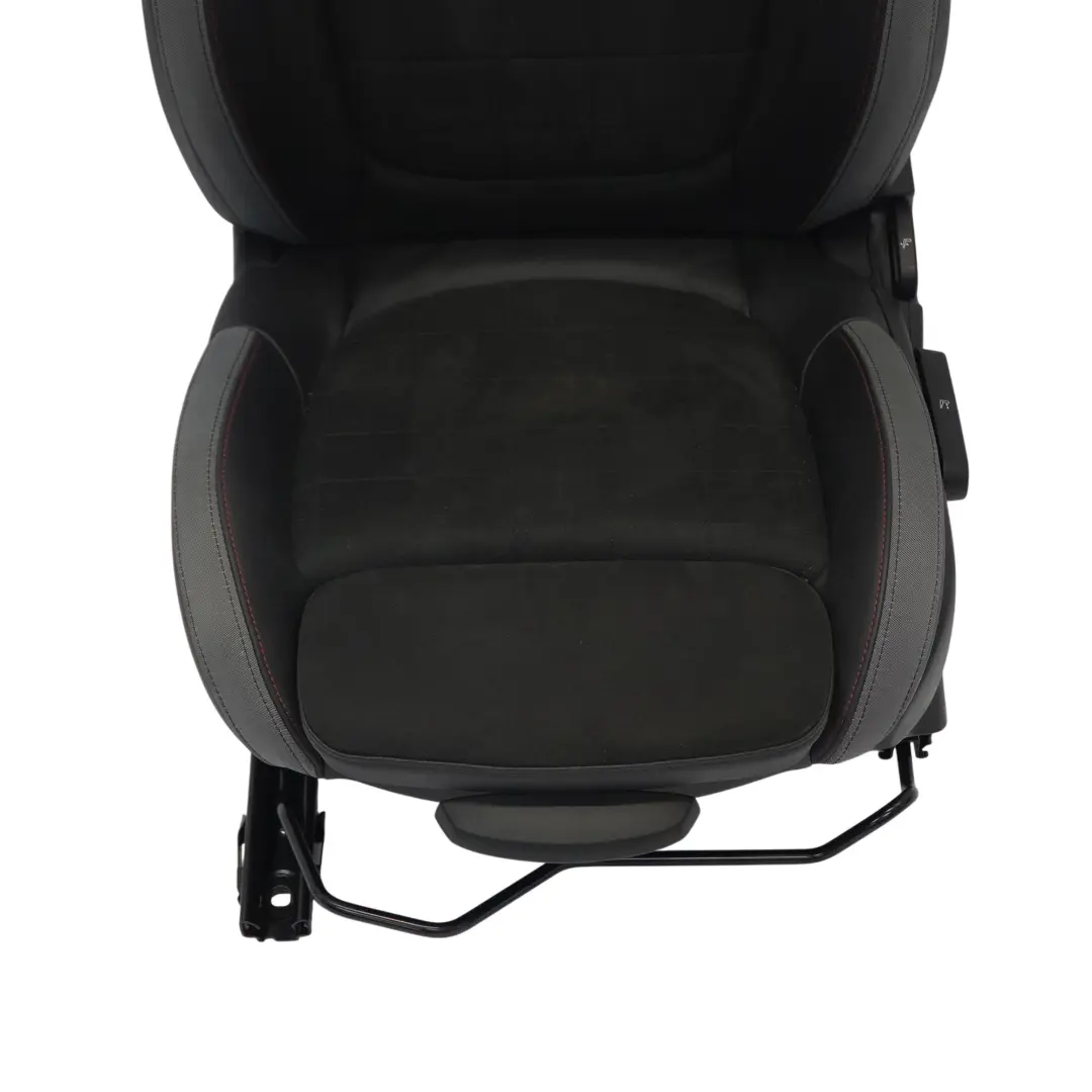 Mini F60 JCW Seat Front Left N/S Heated Leather Dinamica Carbon Black / Grey - SKU 9471299-1 - Part number 9471299