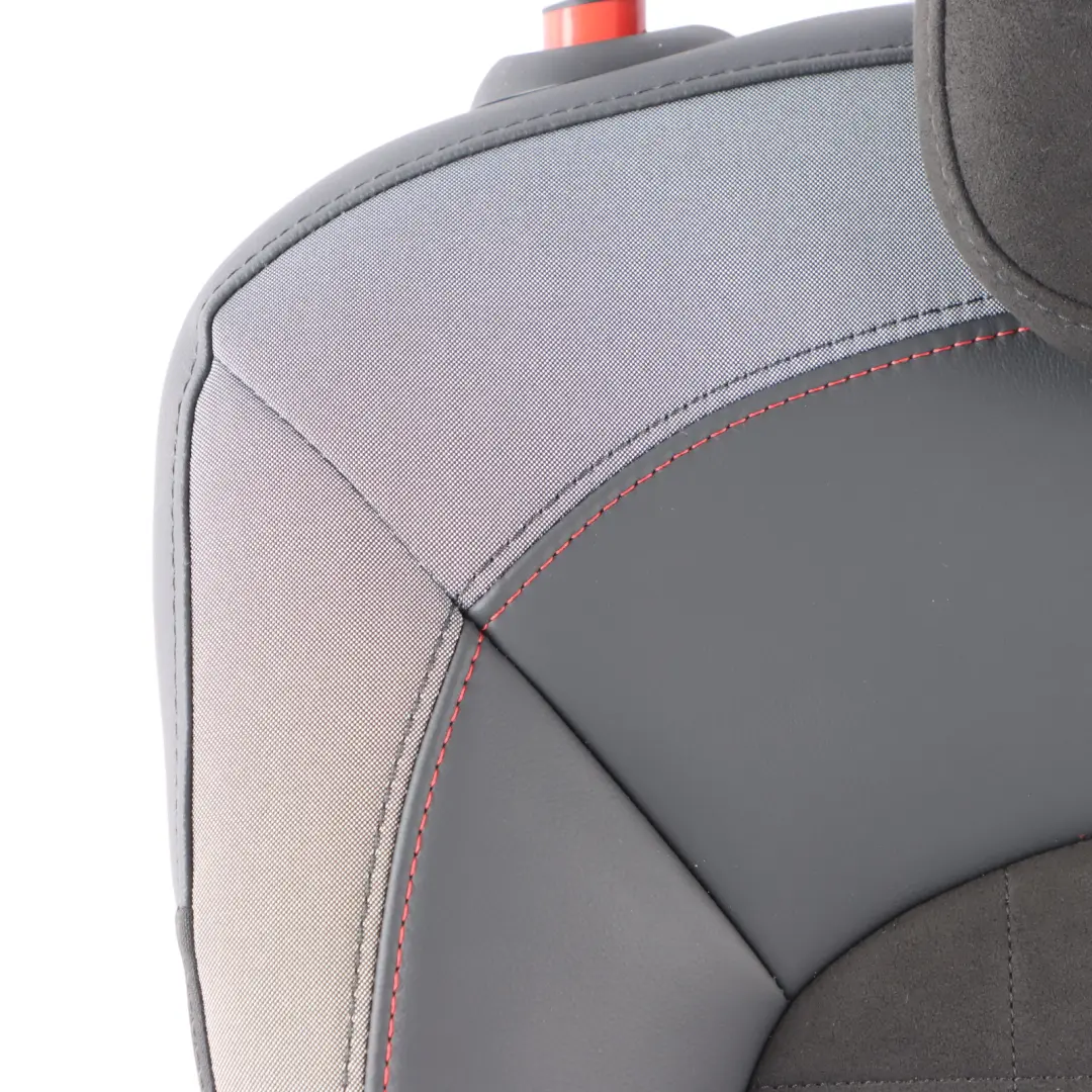 Bench Backrest Rear Right O/S Half Leather Dinamica Carbon Black to Mini F56 Seat with Part number 9471306 Mini F56 Seat Bench Backrest Rear Right O/S Half Leather Dinamica Carbon Black - SKU 9471306 - Part number 9471306