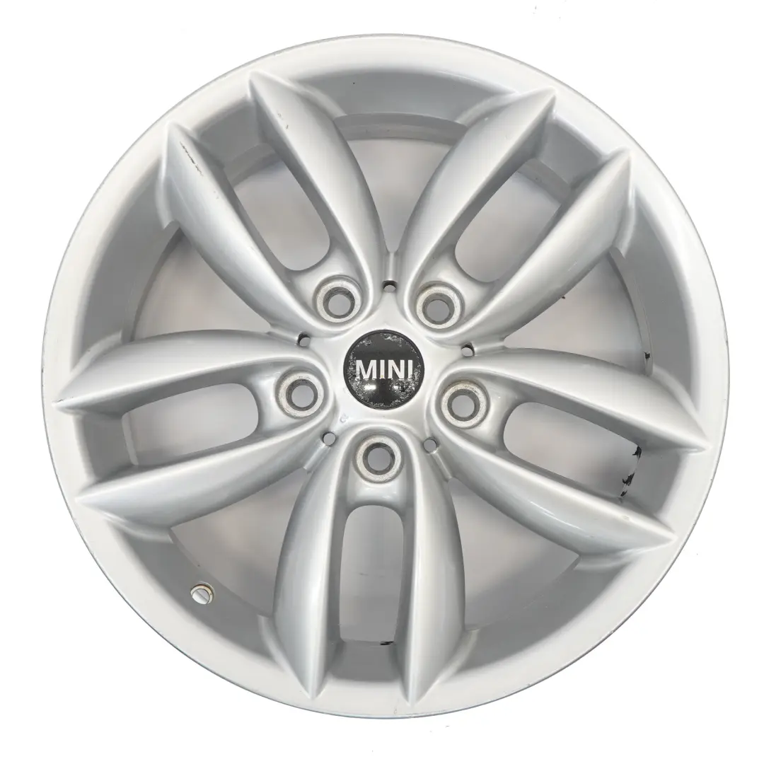 Alloy Rim 17" 7J 5-Star Double Spoke 124 to Mini Cooper R60 R61 Silver Wheel with Part number 9803723 Mini Cooper R60 R61 Silver Wheel Alloy Rim 17" 7J 5-Star Double Spoke 124 - SKU 9803723-4 - Part number 9803723