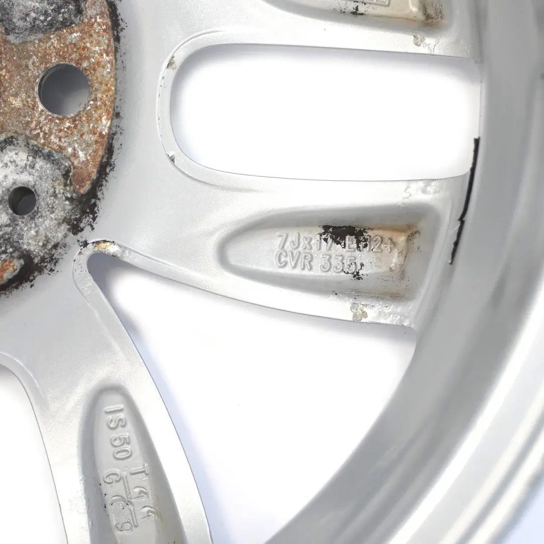 Alloy Rim 17" 7J 5-Star Double Spoke 124 to Mini Cooper R60 R61 Silver Wheel with Part number 9803723 Mini Cooper R60 R61 Silver Wheel Alloy Rim 17" 7J 5-Star Double Spoke 124 - SKU 9803723-4 - Part number 9803723