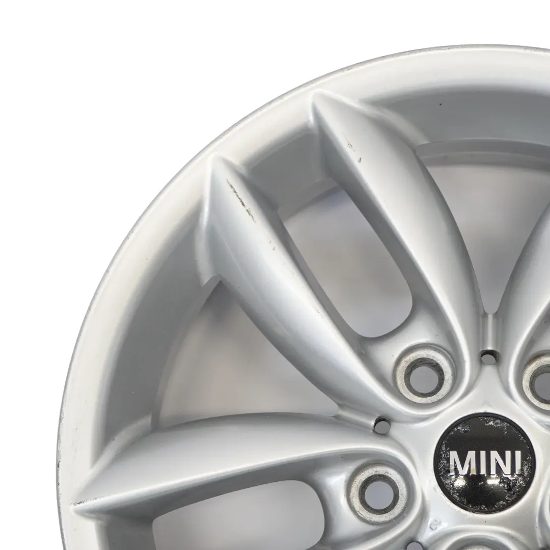Mini Cooper R60 R61 Silver Wheel Alloy Rim 17" 7J 5-Star Double Spoke 124 - SKU 9803723-4 - Part number 9803723