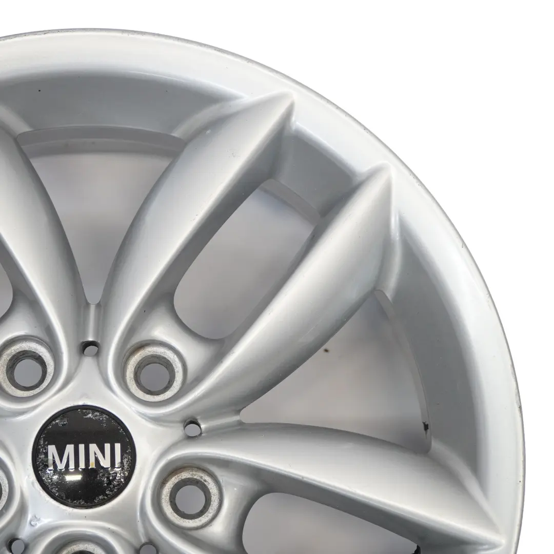 Alloy Rim 17" 7J 5-Star Double Spoke 124 to Mini Cooper R60 R61 Silver Wheel with Part number 9803723 Mini Cooper R60 R61 Silver Wheel Alloy Rim 17" 7J 5-Star Double Spoke 124 - SKU 9803723-4 - Part number 9803723