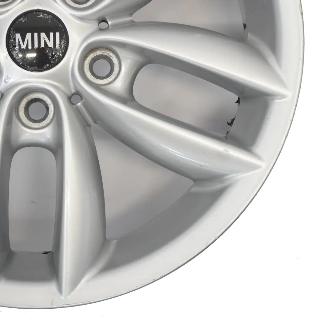Mini Cooper R60 R61 Silver Wheel Alloy Rim 17" 7J 5-Star Double Spoke 124 - SKU 9803723-4 - Part number 9803723