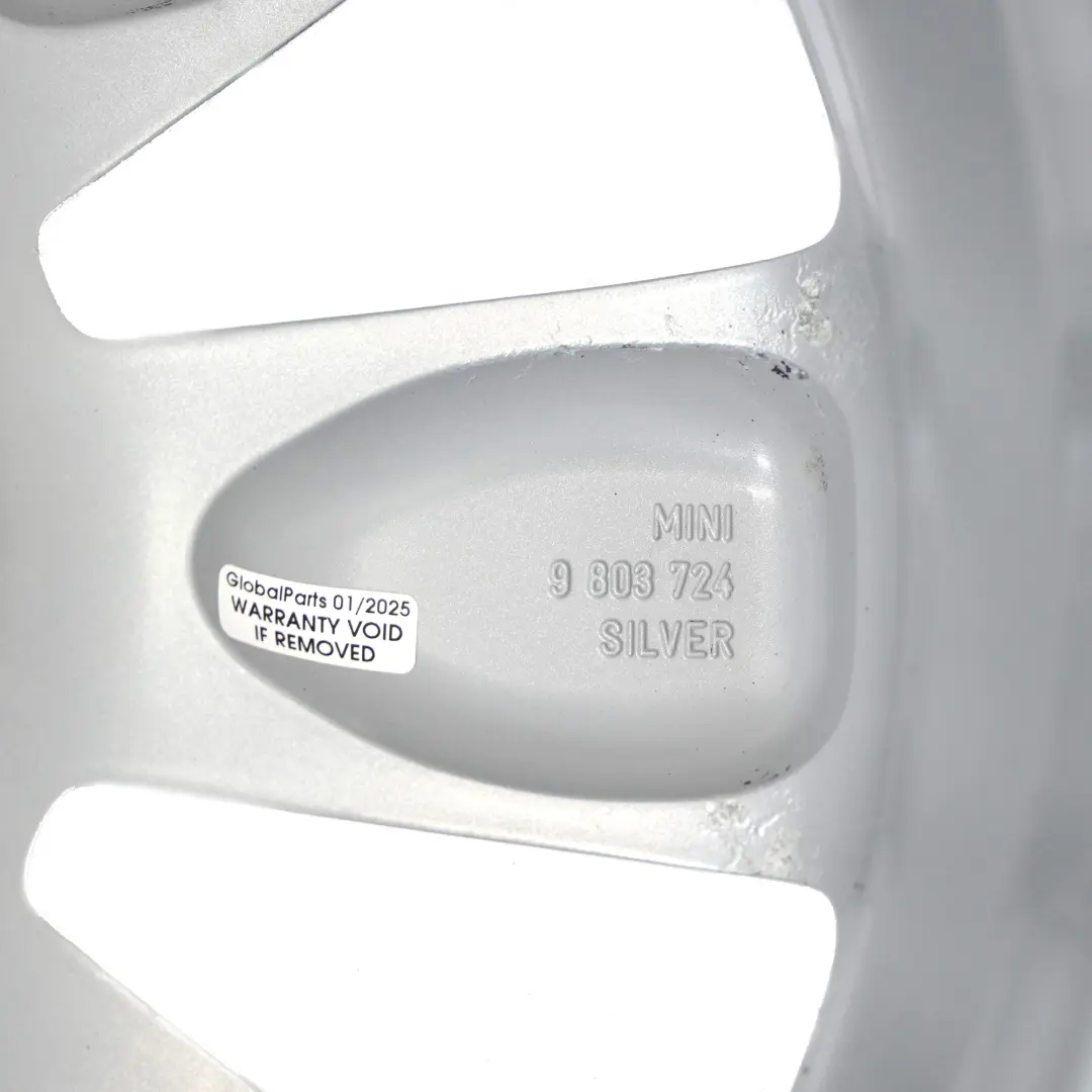 Mini Cooper R60 R61 Silver Wheel Alloy Rim 18" ET:52 7,5J Turbo Fan 126 - SKU 9803724-2 - Part number 9803724