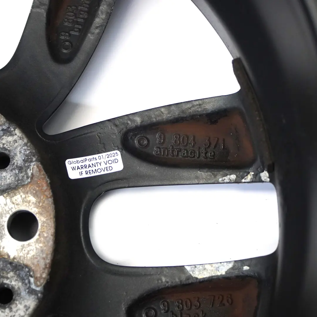 Anthracit Wheel Alloy Rim 17" 7J 5-Star Double Spoke 124 to Mini Cooper R60 R61 with Part number 9804371 Mini Cooper R60 R61 Anthracit Wheel Alloy Rim 17" 7J 5-Star Double Spoke 124 - SKU 9804371-1 - Part number 9804371