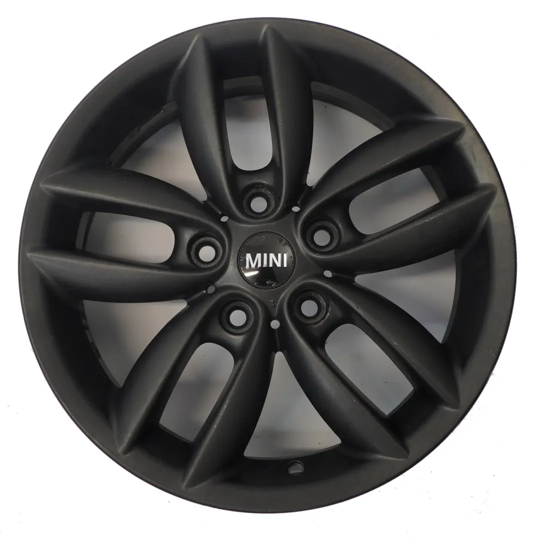 Alloy Rim 17" 7J 5-Star Double Spoke 124 to Mini Cooper R60 R61 Black Wheel with Part number 9804371 Mini Cooper R60 R61 Black Wheel Alloy Rim 17" 7J 5-Star Double Spoke 124 - SKU 9804371-3 - Part number 9804371