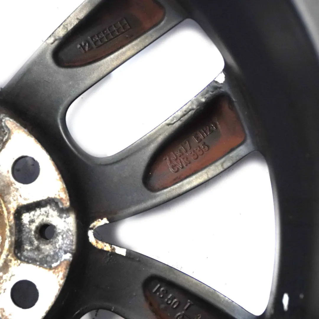 Alloy Rim 17" 7J 5-Star Double Spoke 124 to Mini Cooper R60 R61 Black Wheel with Part number 9804371 Mini Cooper R60 R61 Black Wheel Alloy Rim 17" 7J 5-Star Double Spoke 124 - SKU 9804371-3 - Part number 9804371