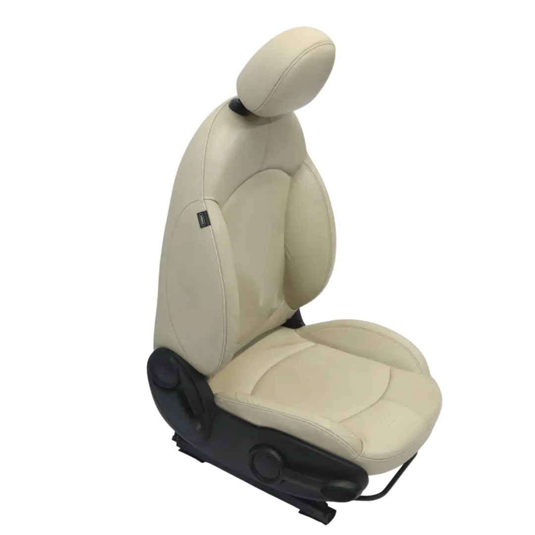 Front Right O/S Interior Leather Gravity Polar Beige to Mini Cooper R60 Sport Seat with Part number 9806614 Mini Cooper R60 Sport Seat Front Right O/S Interior Leather Gravity Polar Beige - SKU 9806614-3 - Part number 9806614