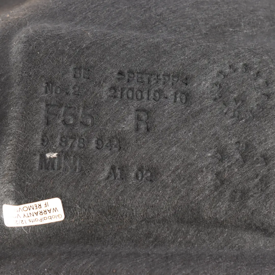 Arch Mud Guard Covering Trim Panel Rear Right O/S to Mini F55 Wheel with Part number 9878944 Mini F55 Wheel Arch Mud Guard Covering Trim Panel Rear Right O/S - SKU 9878944 - Part number 9878944