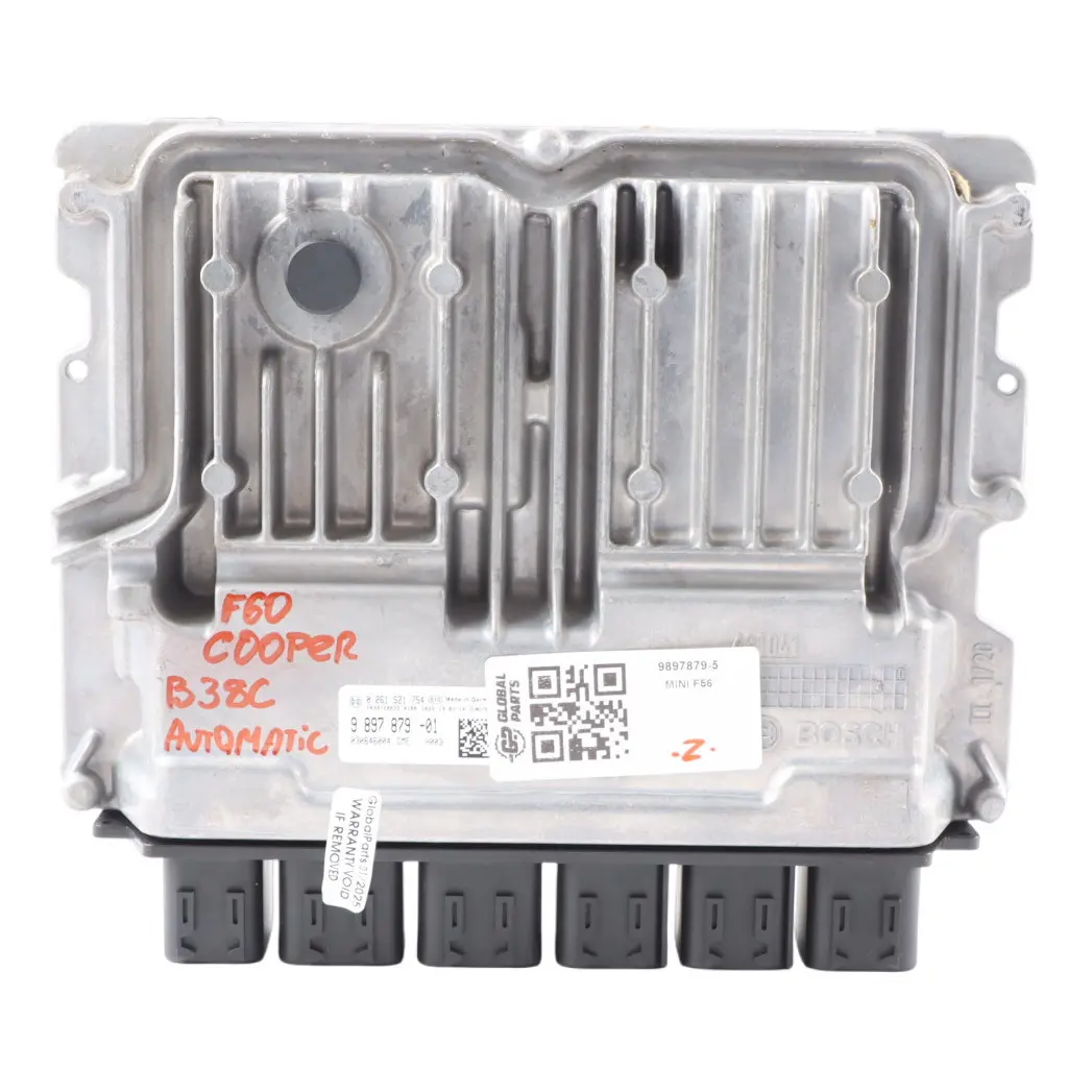 B38C 1.5 136HP Engine Module ECU DME Automatic to Mini Cooper F55 F56 F60 with Part number 9897879 Mini Cooper F55 F56 F60 B38C 1.5 136HP Engine Module ECU DME Automatic - SKU 9897879-5 - Part number 9897879
