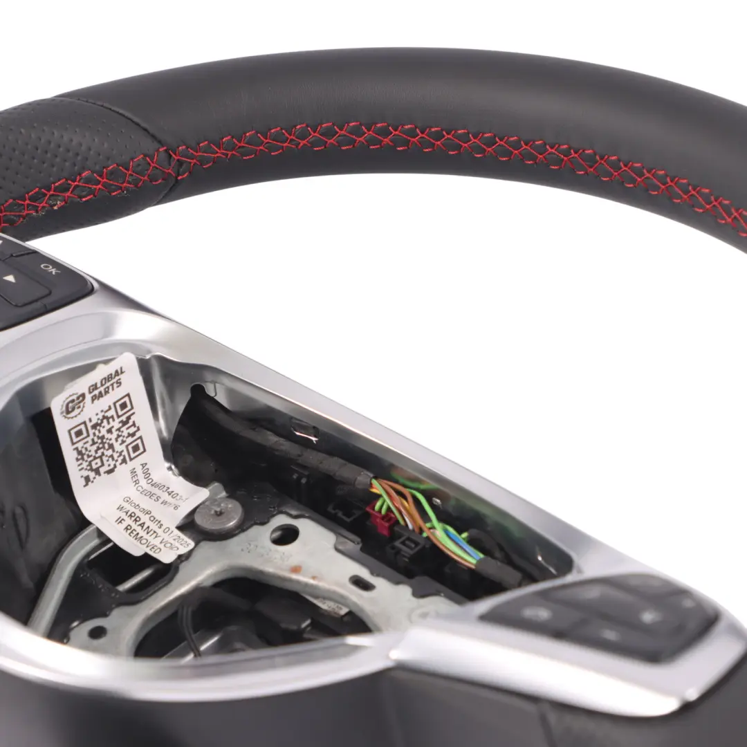 Mercedes W176 W117 W218 C218 W246 NEW Black Leather Steering Wheel Paddle Shift - SKU A0004603403-1 - Part number A0004603403