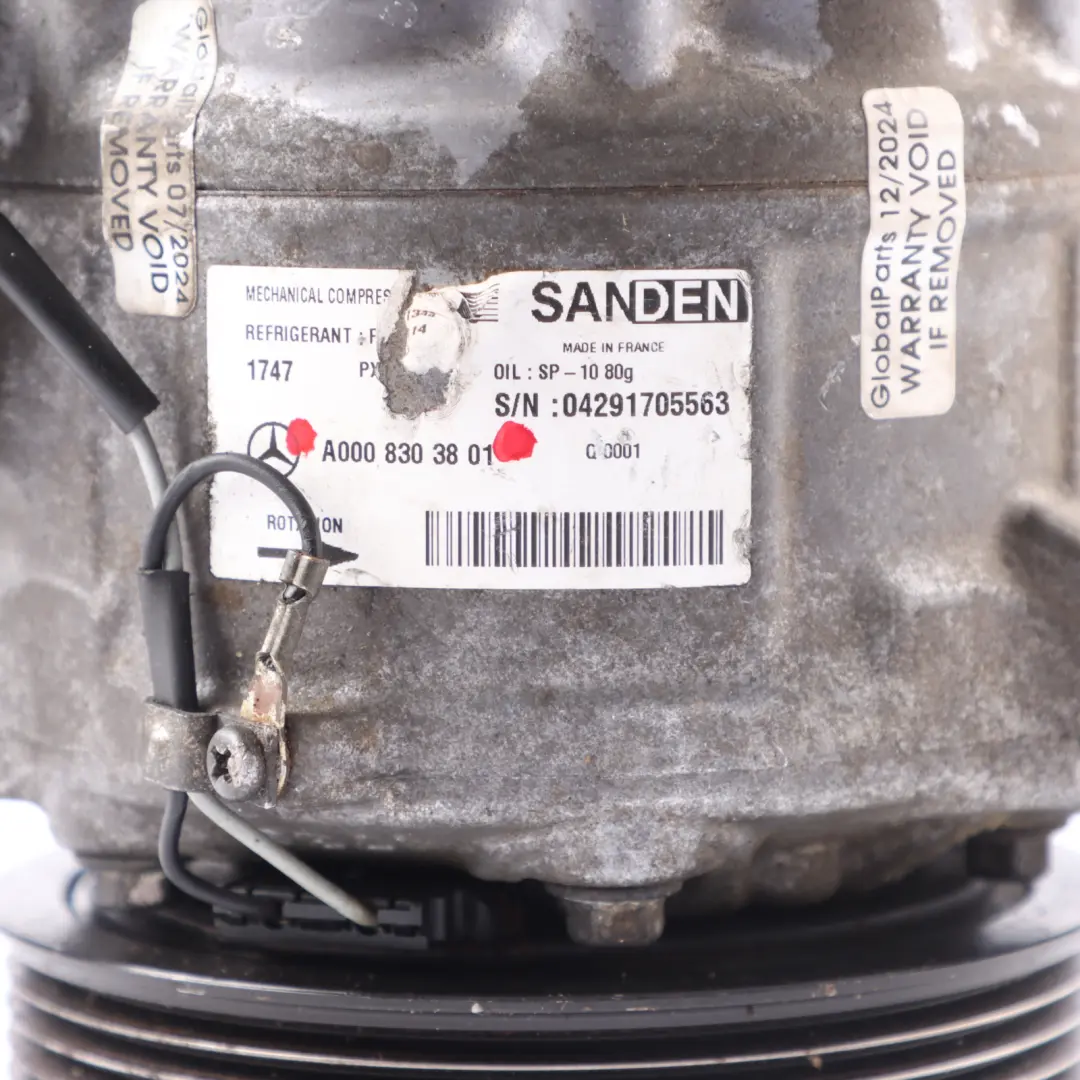 Conditioning Compressor to Mercedes W205 W447 Air with Part number A0008303801 Mercedes W205 W447 Air Conditioning Compressor - SKU A0008303801-1 - Part number A0008303801