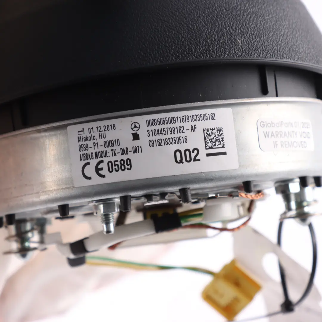 Mercedes W177 Steering Wheel Driver Air Module Unit DEPLOYED - SKU A0008605500 - Part number A0008605500