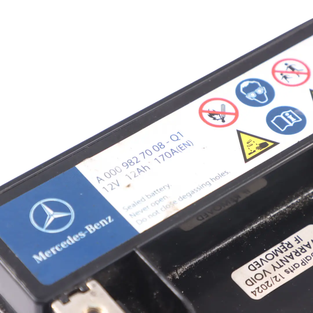 Mercedes W204 W212 W222 Auxiliary Additional Generator Battery - SKU A0009827008-1 - Part number A0009827008