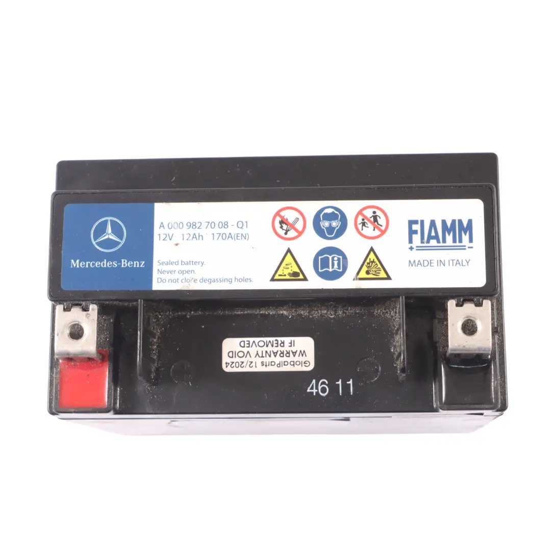 Mercedes W204 W212 W222 Auxiliary Additional Generator Battery - SKU A0009827008-1 - Part number A0009827008