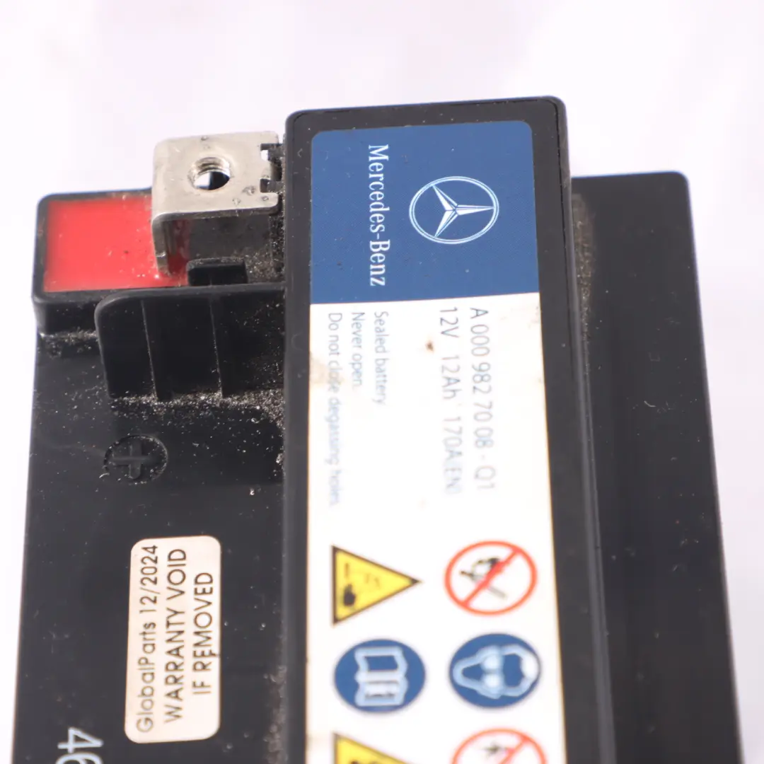 Mercedes W204 W212 W222 Auxiliary Additional Generator Battery - SKU A0009827008-1 - Part number A0009827008