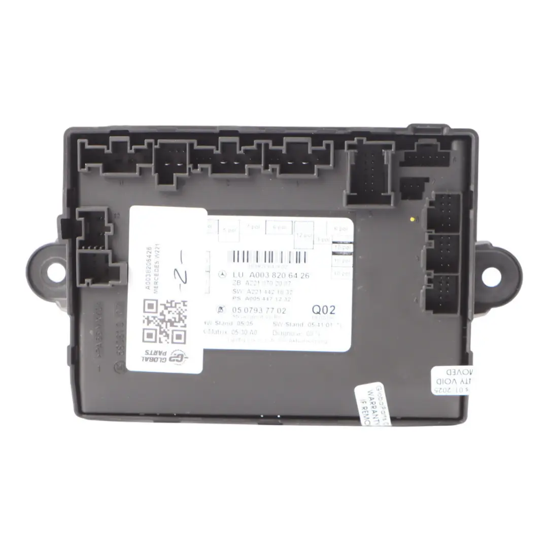 Door Control Module Unit ECU Front Right O/S to Mercedes W221 with Part number A0038206426 Mercedes W221 Door Control Module Unit ECU Front Right O/S - SKU A0038206426 - Part number A0038206426