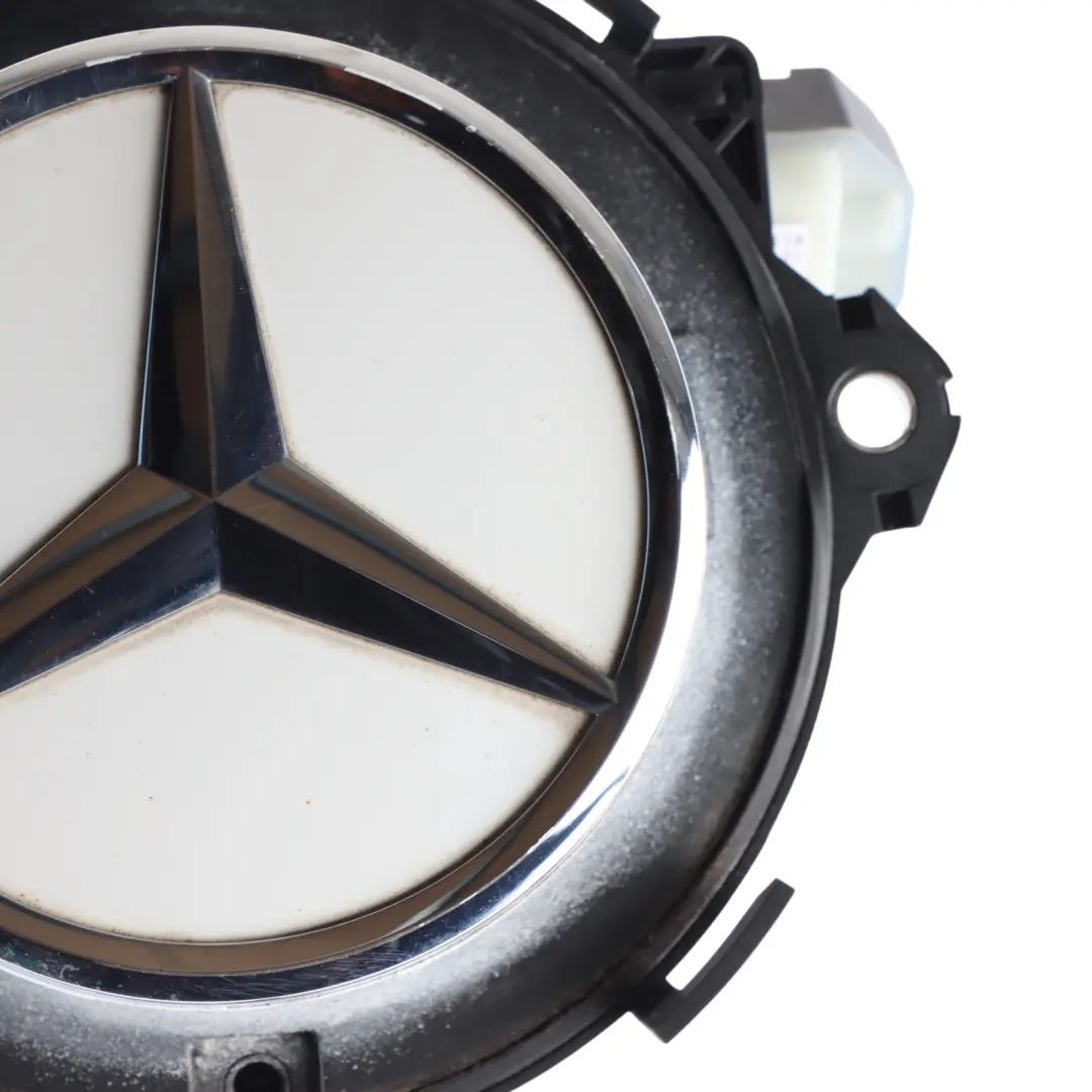 Trunk Lid Open Badge Rear Camera Polar White to Mercedes C118 C238 C253 with Part number A0997503300 Mercedes C118 C238 C253 Trunk Lid Open Badge Rear Camera Polar White - SKU A0997503300-POL - Part number A0997503300
