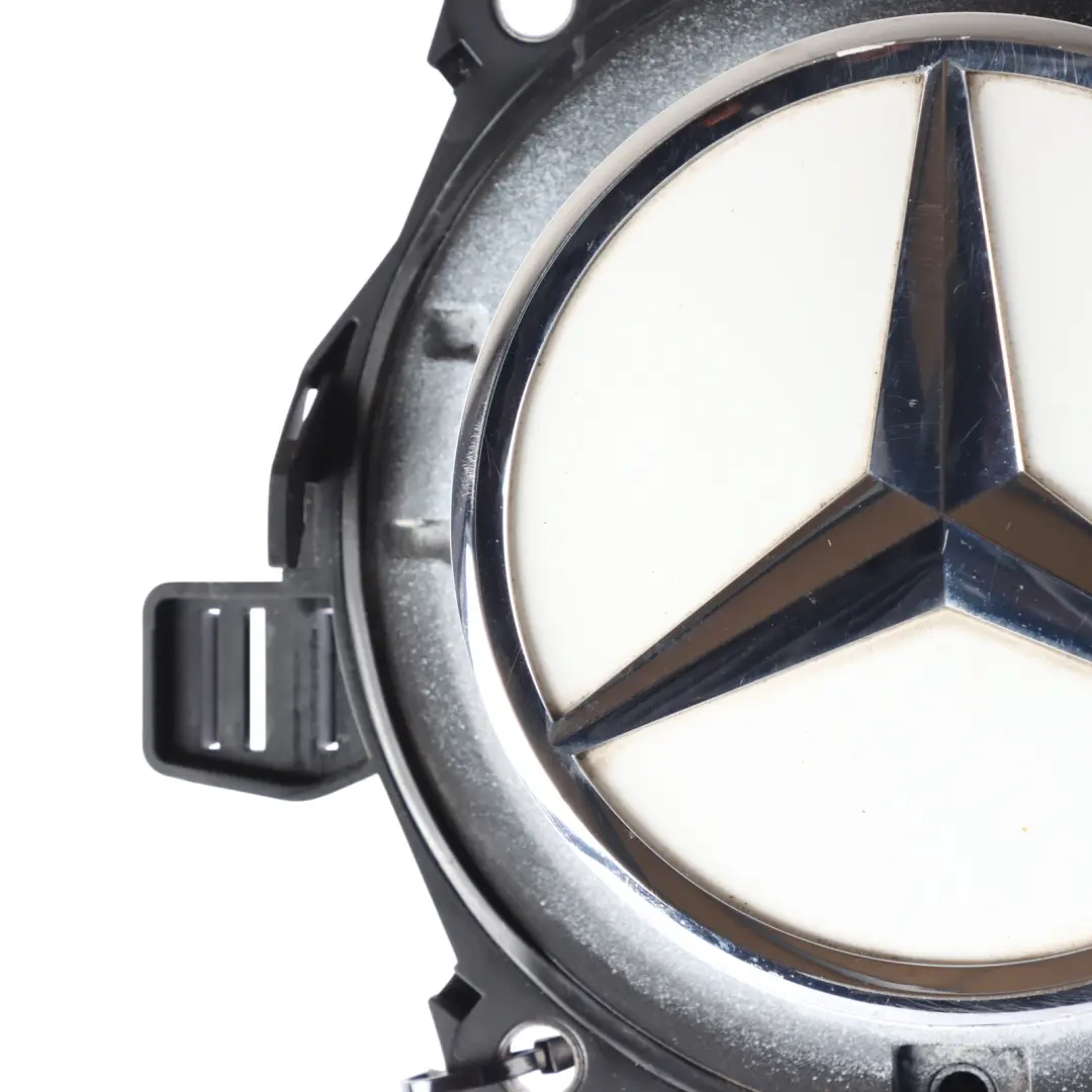 Trunk Lid Open Badge Rear Camera Polar White to Mercedes C118 C238 C253 with Part number A0997503300 Mercedes C118 C238 C253 Trunk Lid Open Badge Rear Camera Polar White - SKU A0997503300-POL - Part number A0997503300