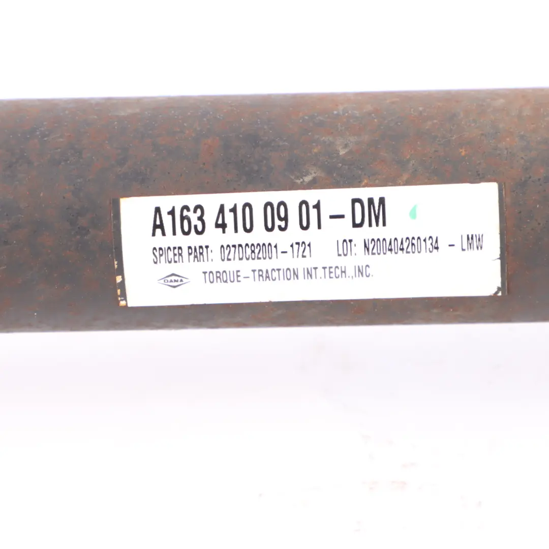 Propshaft Manual Gearbox Drive Prop Shaft to Mercedes ML W163 with Part number A1634100901 Mercedes ML W163 Propshaft Manual Gearbox Drive Prop Shaft - SKU A1634100901 - Part number A1634100901