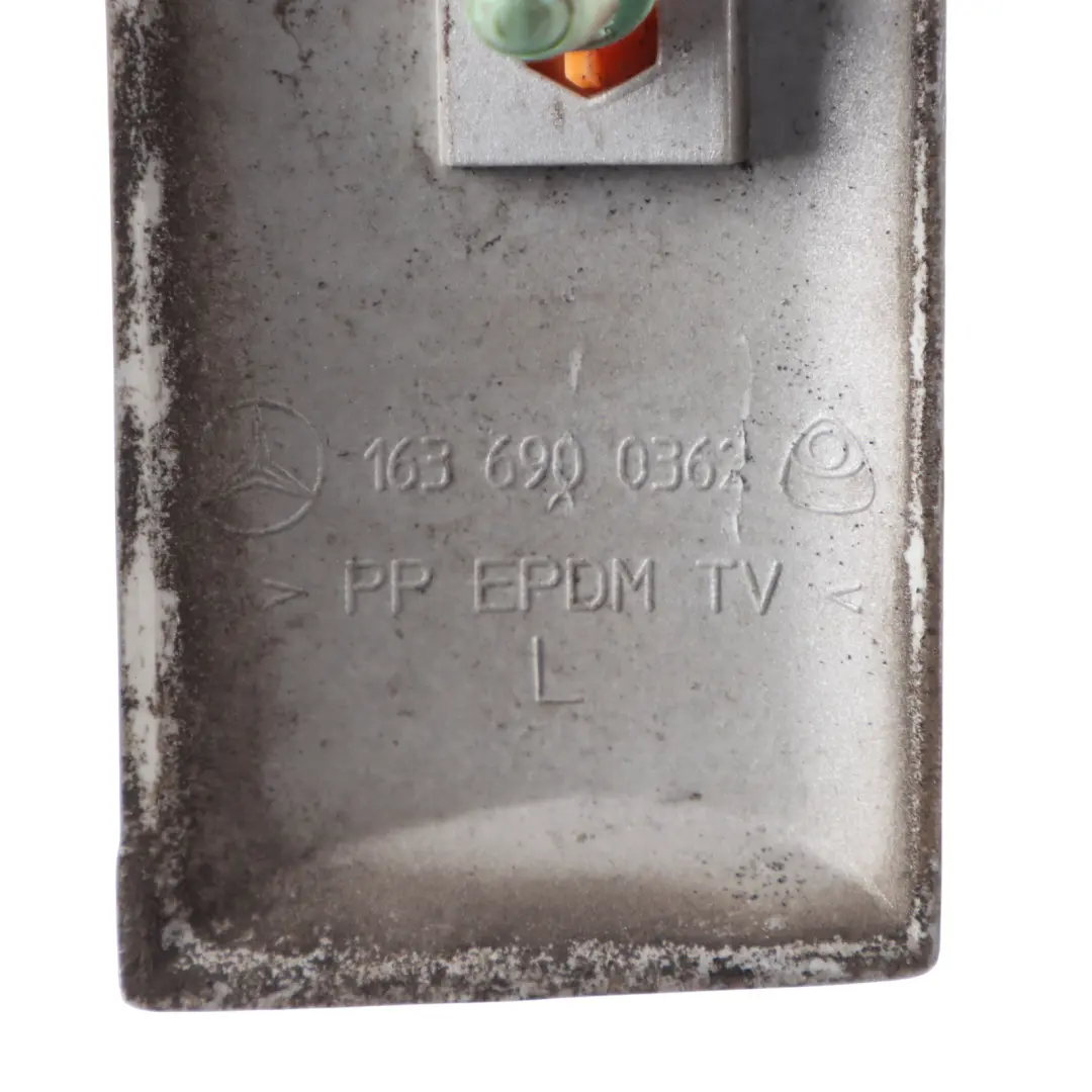 Door Trim Strip Rear Left N/S Brilliant Silver to Mercedes ML W163 with Part number A1636900362 Mercedes ML W163 Door Trim Strip Rear Left N/S Brilliant Silver - SKU A1636900362-BRS - Part number A1636900362