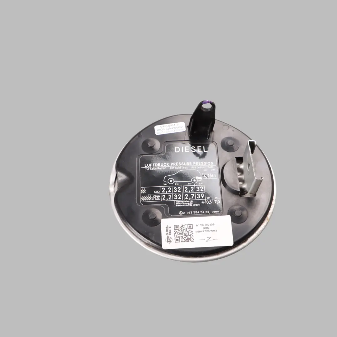 Flap Tank Cap Cover Brilliant Silver to Mercedes ML W163 Fuel with Part number A1637500106 Mercedes ML W163 Fuel Flap Tank Cap Cover Brilliant Silver - SKU A1637500106-BRS - Part number A1637500106
