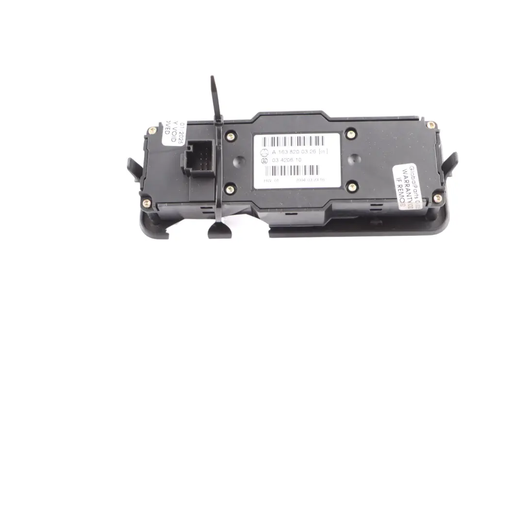 Mercedes ML W163 Console centrale Pannello interruttore aria condizionata nero - SKU A1638204910-1 - Numero di parte A1688206810