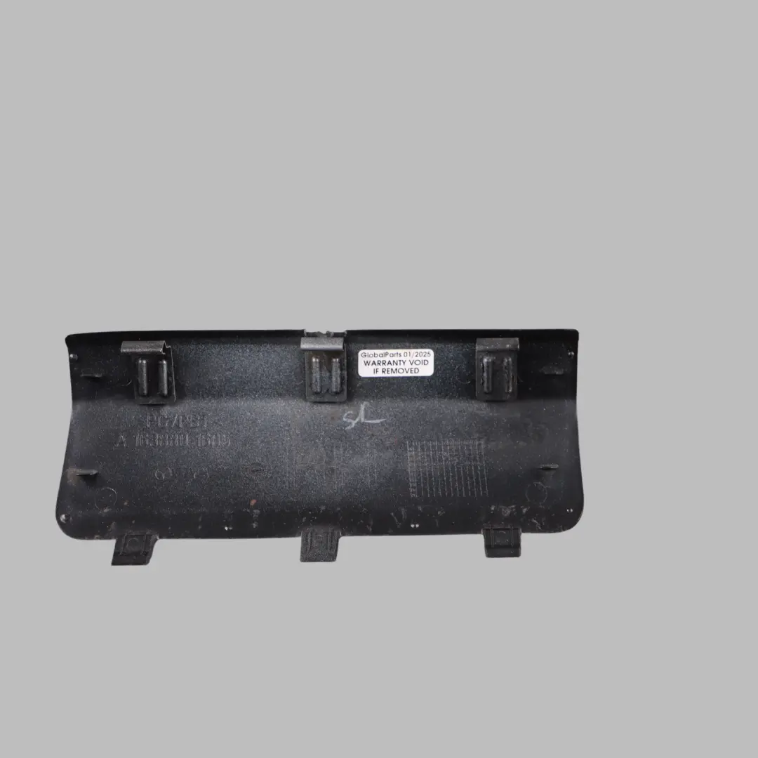 Right Rear O/S Bumper Tow Cover Brilliant Silver to Mercedes ML W163 with Part number A1638801605 Mercedes ML W163 Right Rear O/S Bumper Tow Cover Brilliant Silver - SKU A1638801605-BRS - Part number A1638801605