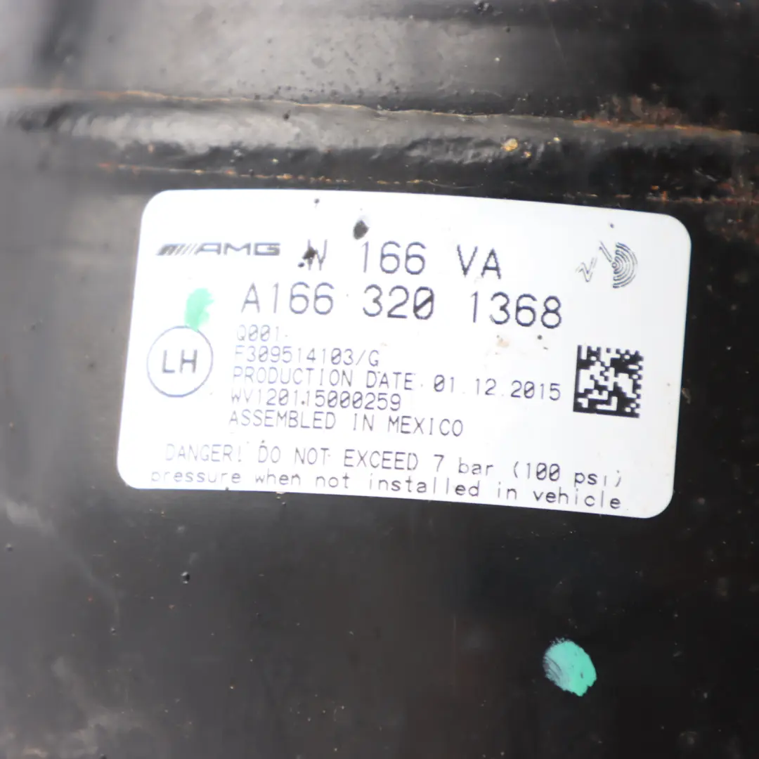 Front Left N/S Shock Absorber Airmatic to Mercedes W166 AMG Spring with Part number A1663201368 Mercedes W166 AMG Spring Front Left N/S Shock Absorber Airmatic - SKU A1663201368 - Part number A1663201368