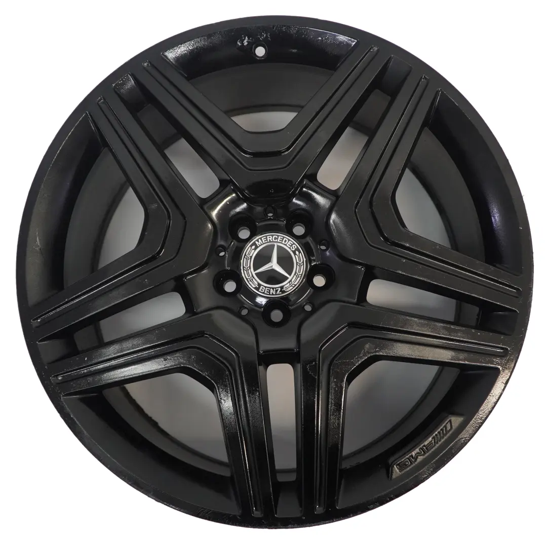 Cerchio in lega nero 21" doppie razze 10J ET56 per Mercedes ML W166 AMG con numero di parte A1664012302 Mercedes ML W166 AMG Cerchio in lega nero 21" doppie razze 10J ET56 - SKU A1664012302-1 - Numero di parte A1664012302