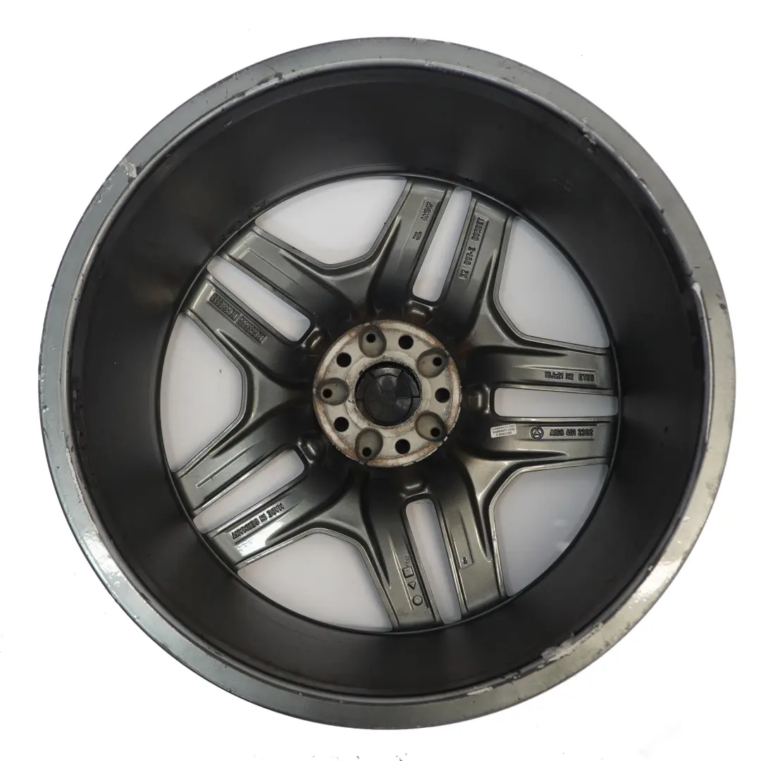 Schwarz Alufelge 21" Doppelspeiche 10J ET56 für Mercedes ML W166 AMG mit Teilenummer A1664012302 Mercedes ML W166 AMG Schwarz Alufelge 21" Doppelspeiche 10J ET56 - SKU A1664012302-1 - Teilenummer A1664012302