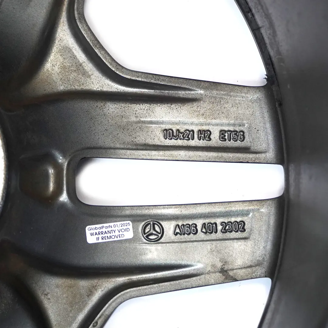 Mercedes ML W166 AMG Schwarz Alufelge 21" Doppelspeiche 10J ET56 - SKU A1664012302-2 - Teilenummer A1664012302