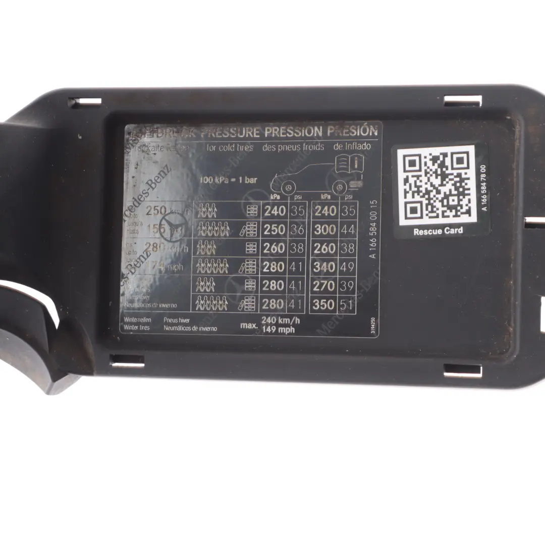 Filler Flap Cap Trim Recess Panel to Mercedes W166 Fuel Tank with Part number A1666303203 Mercedes W166 Fuel Tank Filler Flap Cap Trim Recess Panel - SKU A1666303203 - Part number A1666303203