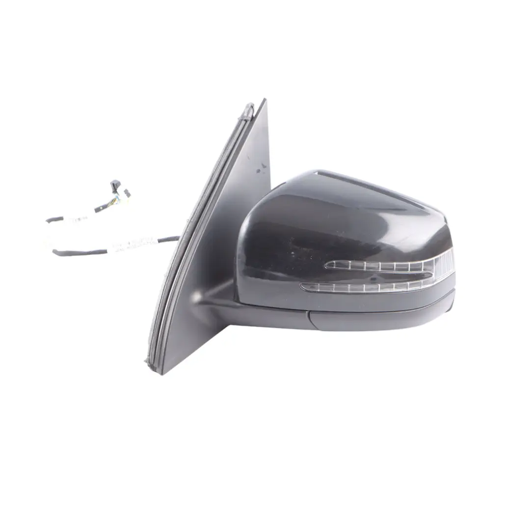 Mercedes ML W166 Wing Mirror Left N/S Power Fold Auto Dim Obsidian Black - 197 - SKU A1668108500-OB - Part number A1668108500