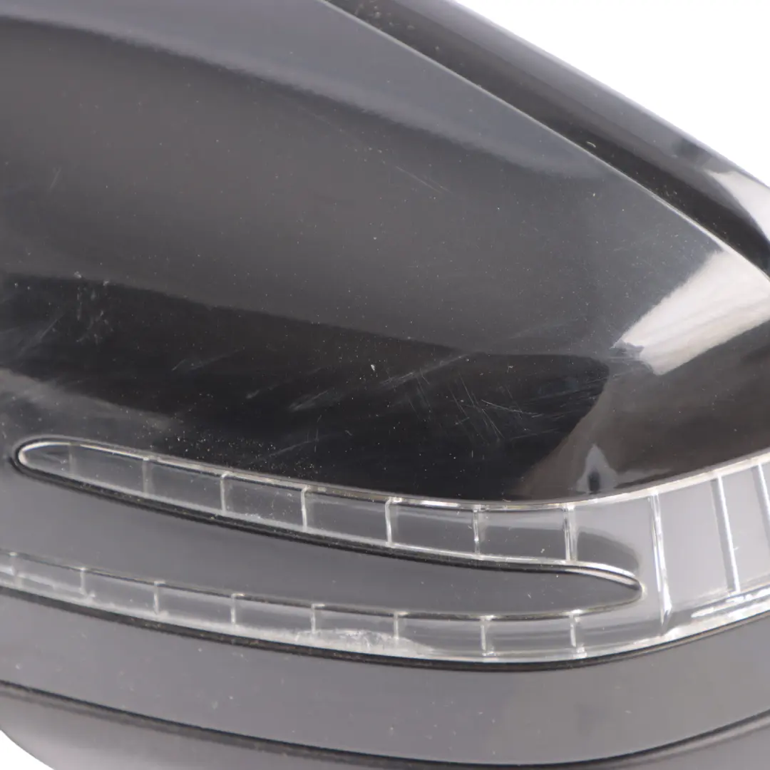 Mercedes ML W166 Wing Mirror Left N/S Power Fold Auto Dim Obsidian Black - 197 - SKU A1668108500-OB - Part number A1668108500