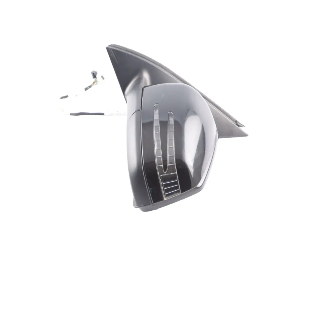 Mercedes ML W166 Wing Mirror Left N/S Power Fold Auto Dim Obsidian Black - 197 - SKU A1668108500-OB - Part number A1668108500