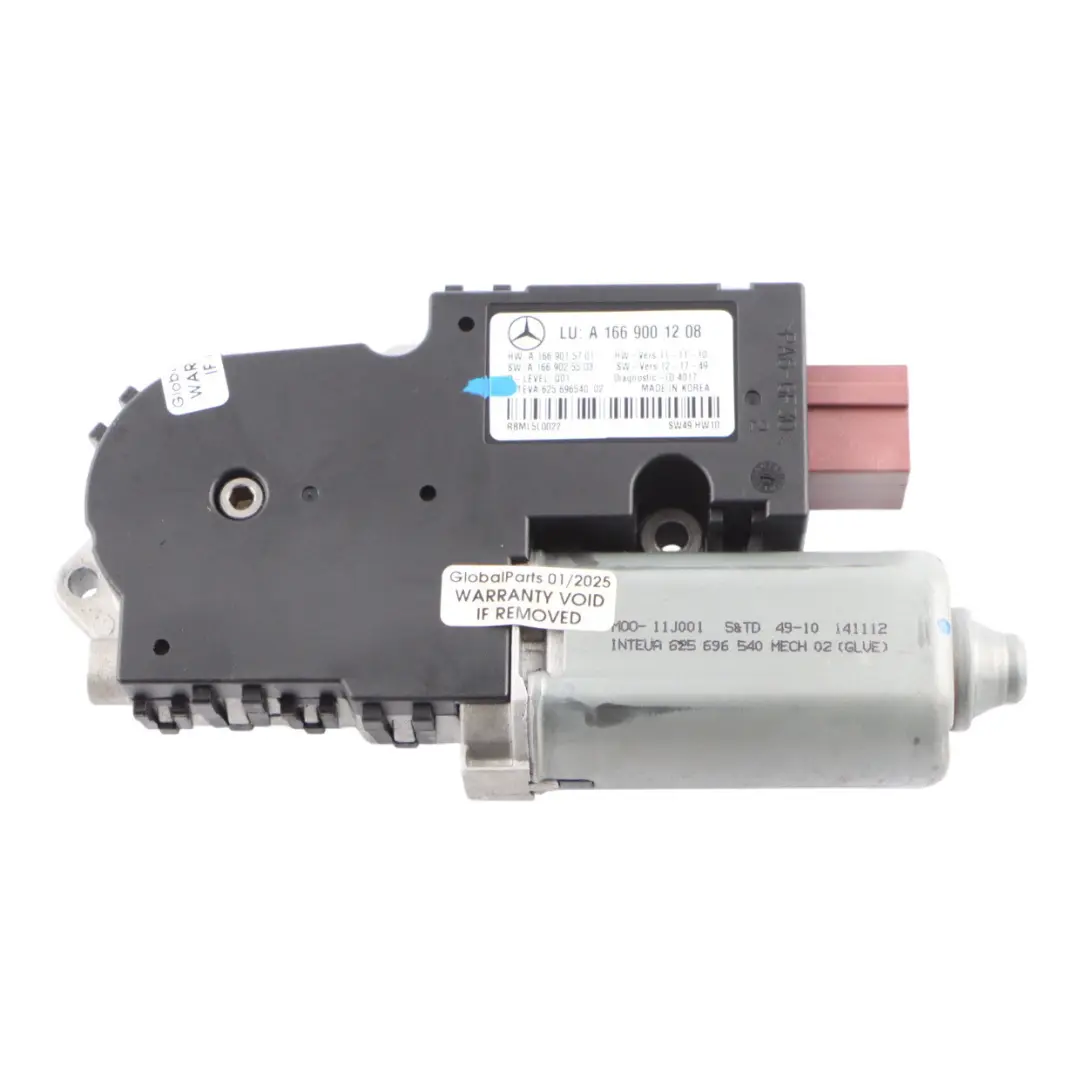 Sunroof Control Unit Motor Sliding Actuator to Mercedes ML W166 with Part number A1669001208 Mercedes ML W166 Sunroof Control Unit Motor Sliding Actuator - SKU A1669001208 - Part number A1669001208