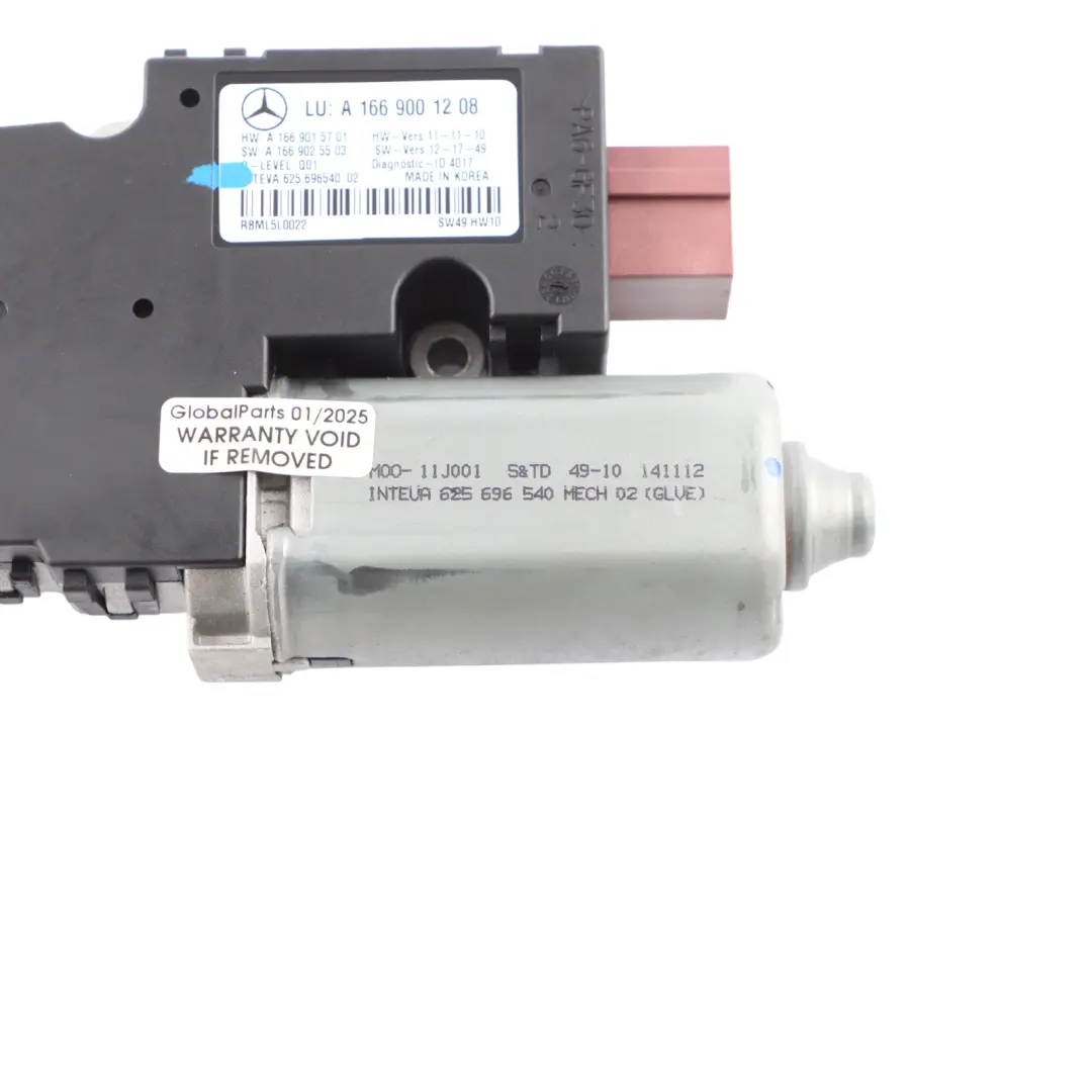 Sunroof Control Unit Motor Sliding Actuator to Mercedes ML W166 with Part number A1669001208 Mercedes ML W166 Sunroof Control Unit Motor Sliding Actuator - SKU A1669001208 - Part number A1669001208