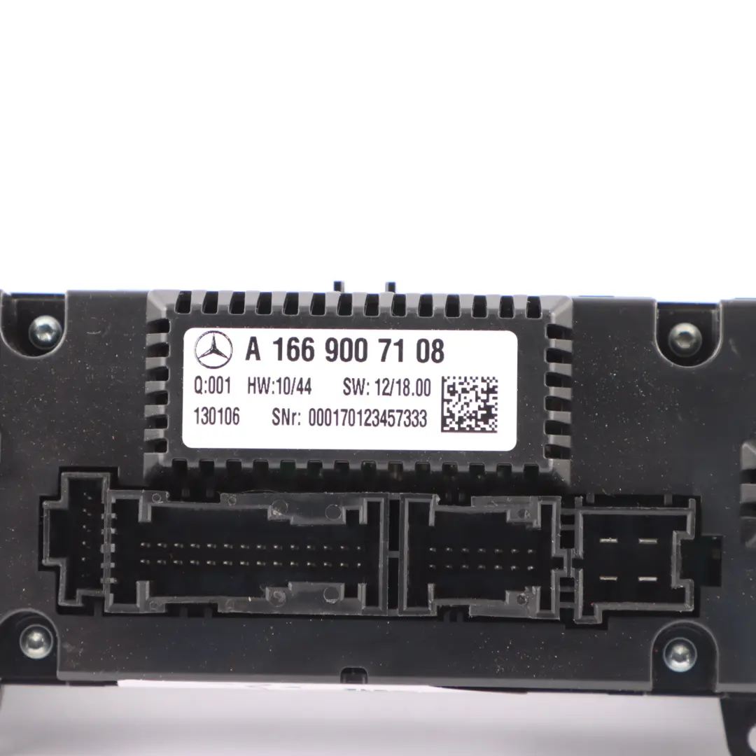 Mercedes W166 Air Conditioning A/C Control Panel Switch - SKU A1669007108 - Part number A1669007108