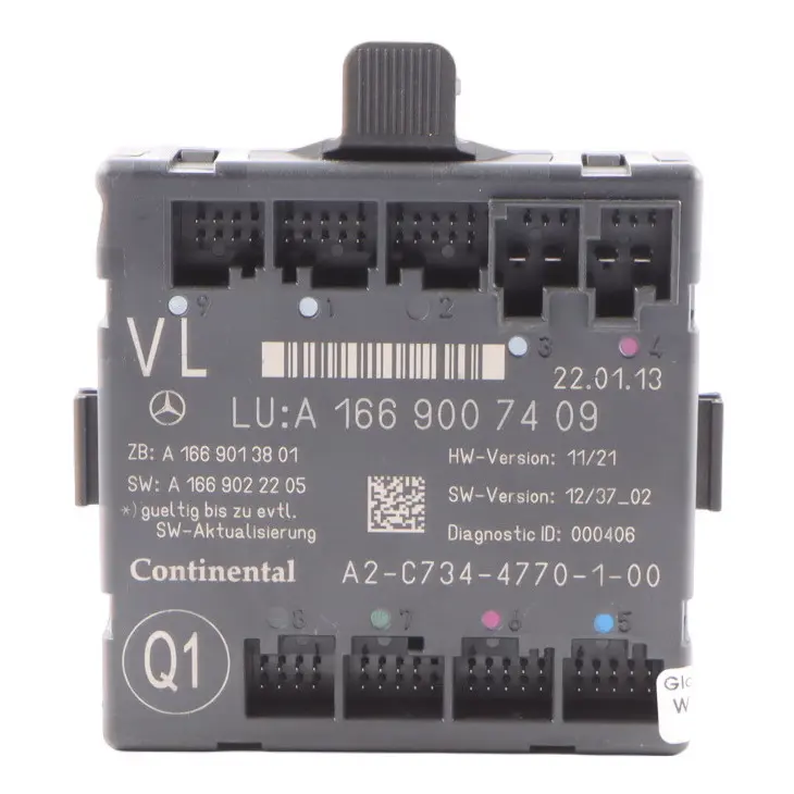 Front Door Wiring Control Module Left N/S Unit ECU to Mercedes GLE W166 with Part number A1669007409 Mercedes GLE W166 Front Door Wiring Control Module Left N/S Unit ECU - SKU A1669007409 - Part number A1669007409