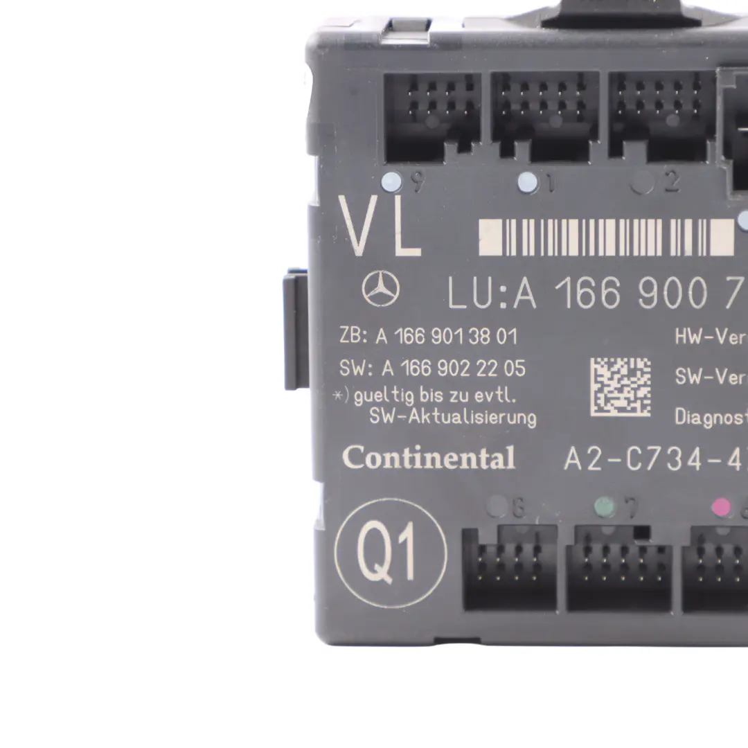 Mercedes GLE W166 Module Contrôle Câblage Porte Avant Gauche ECU - SKU A1669007409 - Numéro de pièce A1669007409