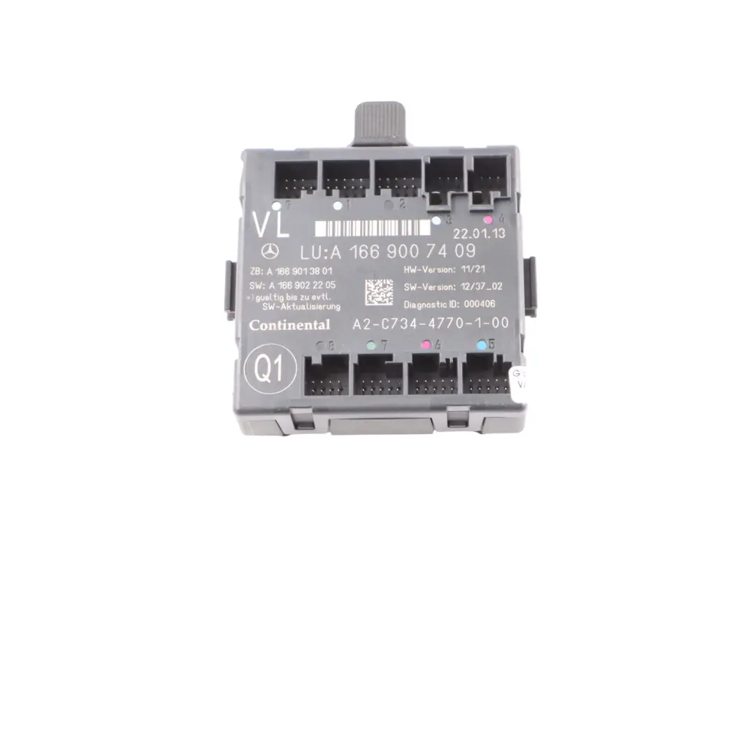 Módulo Control Cableado Puerta Delantera Izquierda para Mercedes GLE W166 con número de pieza A1669007409 Mercedes GLE W166 Módulo Control Cableado Puerta Delantera Izquierda - SKU A1669007409 - Número de pieza A1669007409