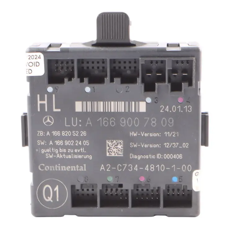 Mercedes GLE W166 Módulo Control Cableado Puerta Trasera Izquierda A1669007809